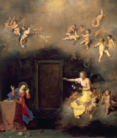 Annunciation by Cornelis van Poelenburgh or Poelenburch